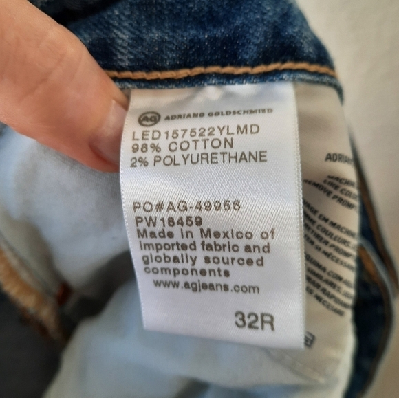 AG 22 Years Landmark Destructed Ex-Boyfriend Distressed Slim Fit Jeans 32 - Picture 6 of 8